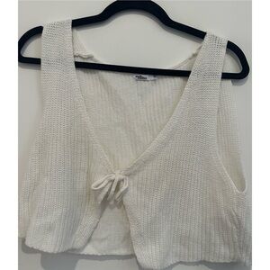 White Knit Tank Top